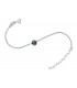 Bracelet chaine forcat argent + 1 perle de tahiti ronde