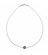 Cable omega argent + 1 perle de tahiti ronde