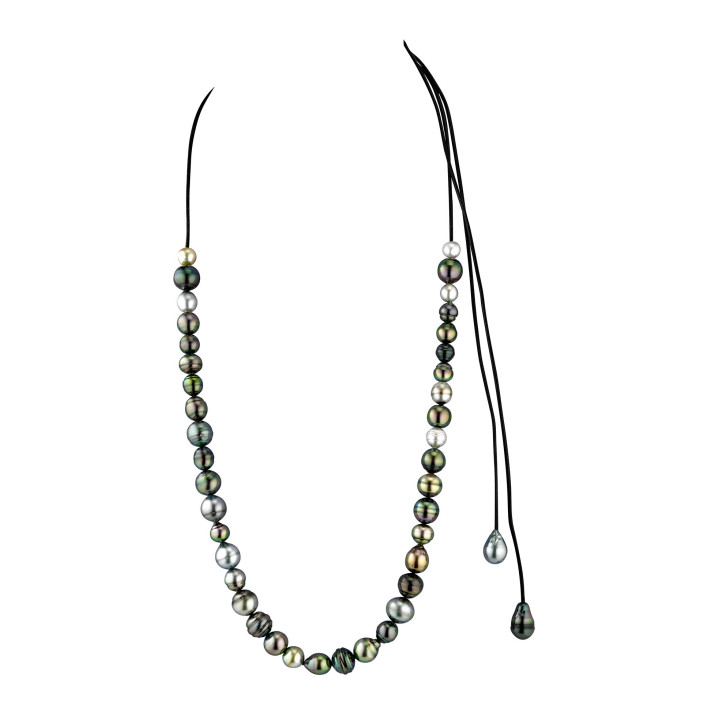 NUANCIER LEATHER LONG NECKLACE