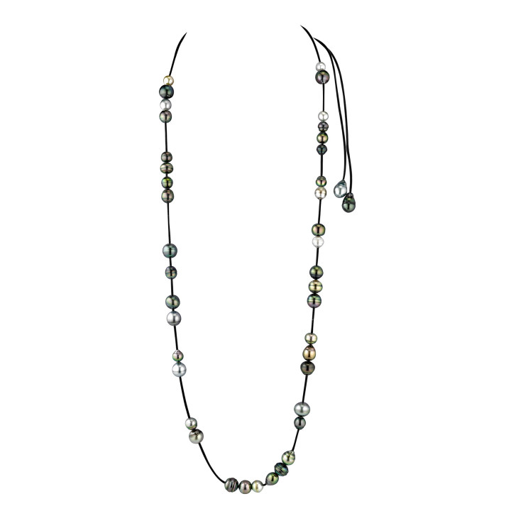 NUANCIER LEATHER LONG NECKLACE