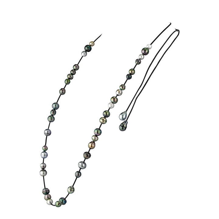 NUANCIER LEATHER LONG NECKLACE