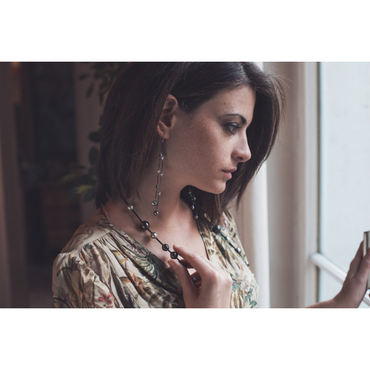 NUANCIER LEATHER LONG NECKLACE