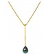 Collier or 18 cts + 1 perle de tahiti poire