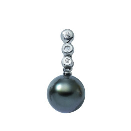 Pendentif or 18 cts +  perle de tahiti ronde