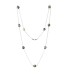 Sautoir chaine forcat argent + 9 perles de tahiti