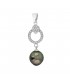 Pendentif argent + 1 perle de tahiti cerclee