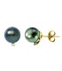 Boucle d'oreille or + perle de tahiti ronde