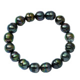Circled Tahitian pearl bracelet 8/10 mm approx. 17 pearls