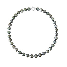 Rang de perle de tahiti rones 10/12 mm 42 cm  or, fermoir anneau marin or 18 cts