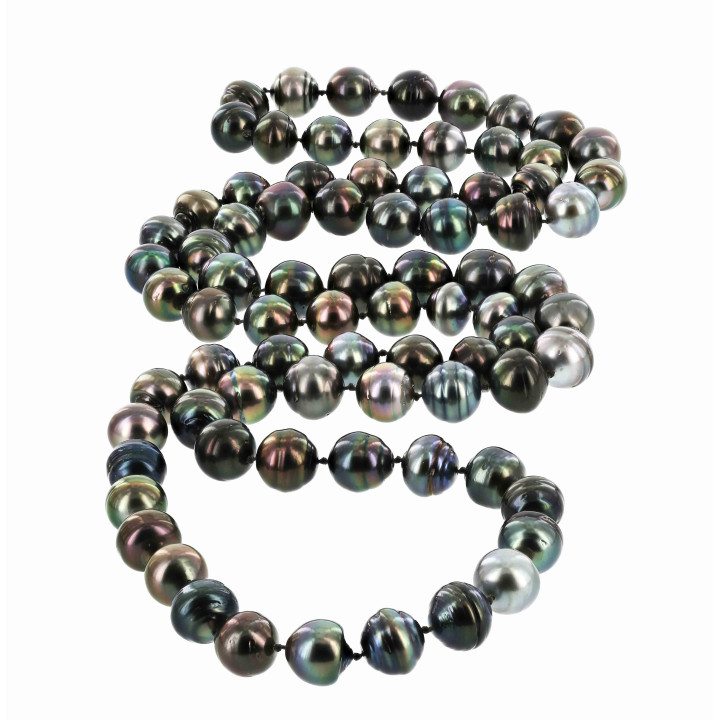 CIRCLED LONG NECKLACE