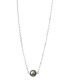 Collier chaine forcat argent + 1 perle de tahiti ronde